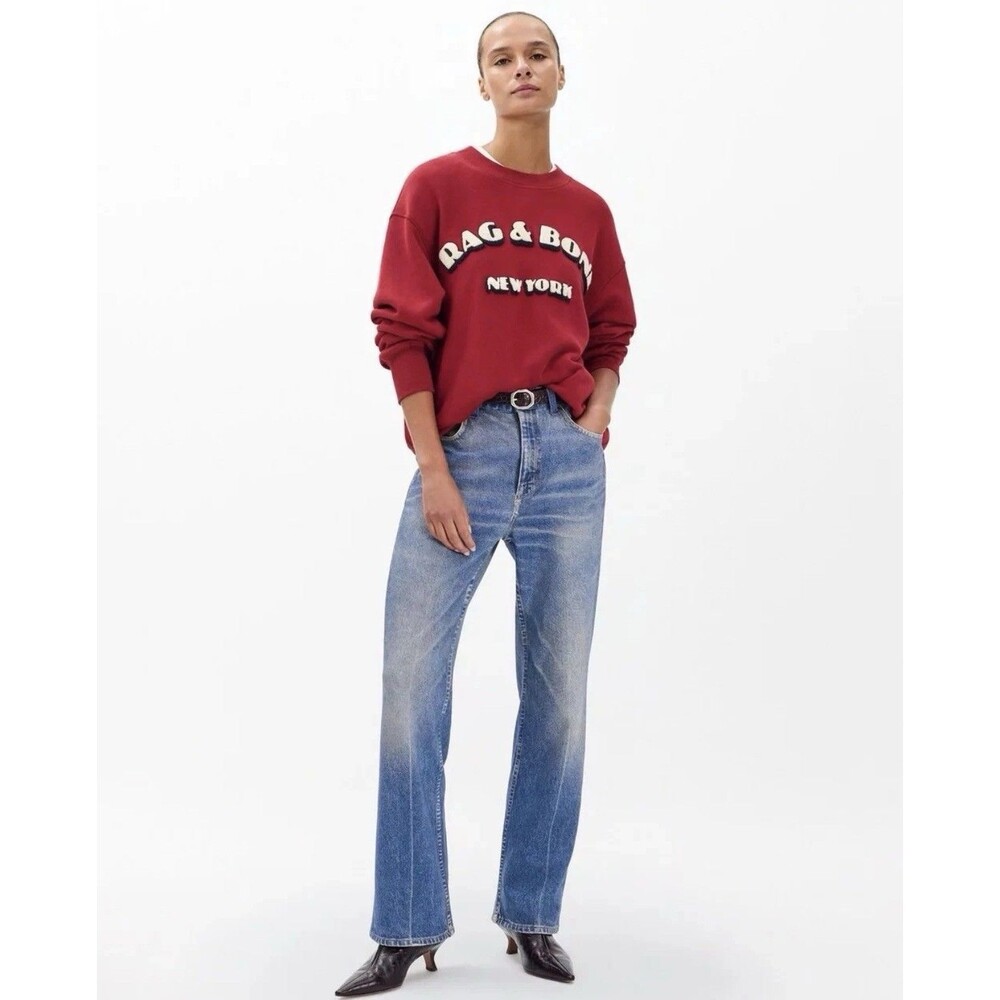 Rag & Bone 25 Miramar Cotton Terry Shea Straight Pant Ryder Denim Sweatpants NWT